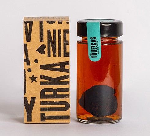 Schwarzer Trüffel, Tuber Melanosporum Vitt, in Brandy eingelegt