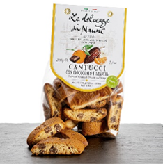 Klassische Cantuccini mit Mandeln, toskanische Tradition, handgemacht in Italien