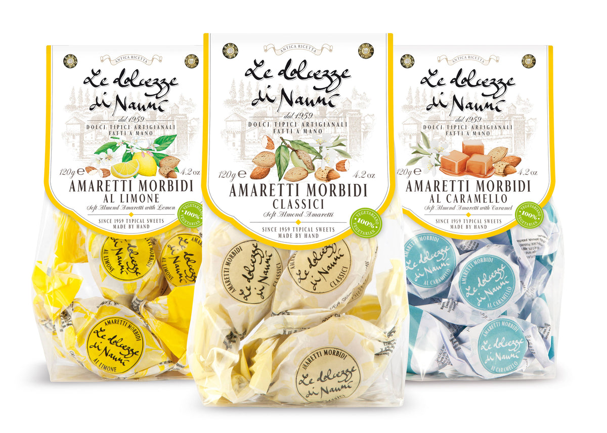Klassische weiche Amaretti, mit Liebe in Italien hergestellt