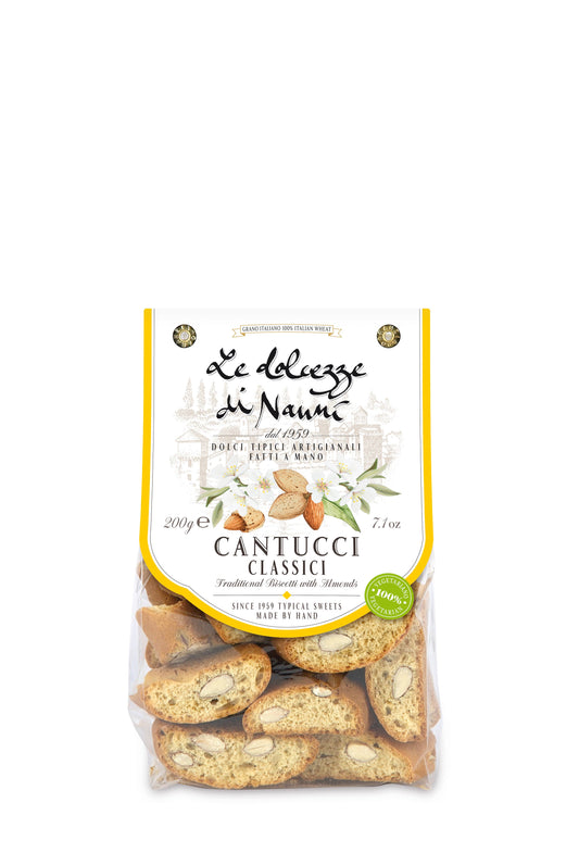 Klassische Cantuccini mit Mandeln, toskanische Tradition, handgemacht in Italien